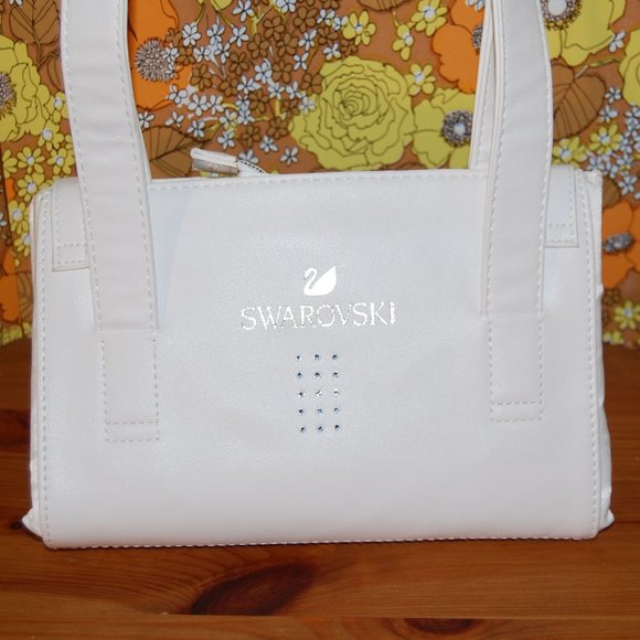 SWAROVSKI big foldable White TOTE Shoulder BAG - Picture 3 of 10
